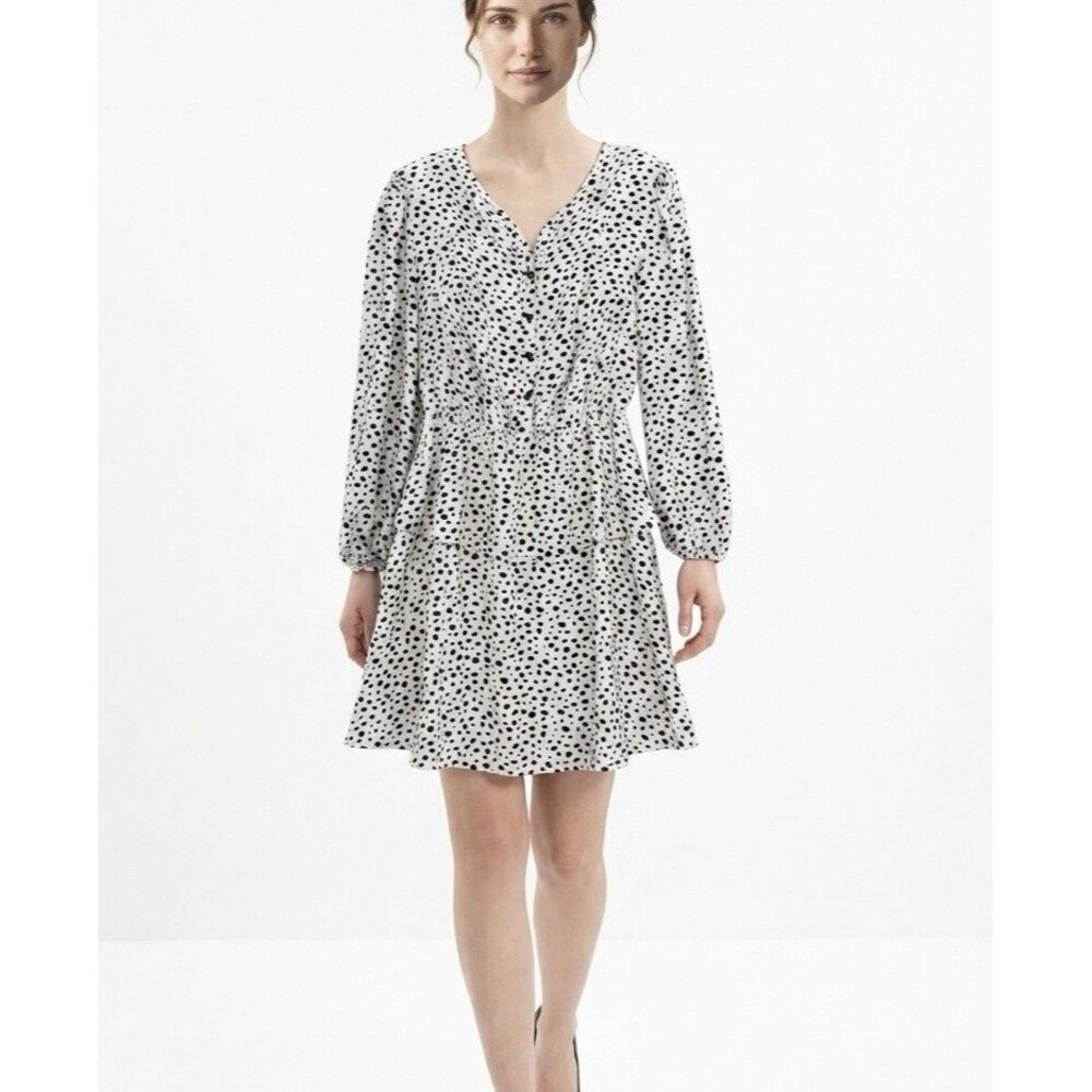 NWT Fraiche by J Long Sleeve Women’s Dress Small Animal Print